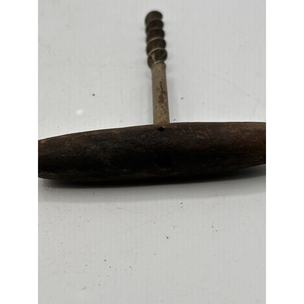 Vintage Direct Pull Corkscrew Bottle Opener W/ Wooden Handle‎